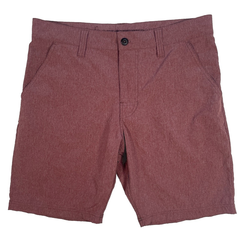 Prana Merrit Shorts Stretch UPF 50+ Water Repel Mesh Pockets Coral Mens 32